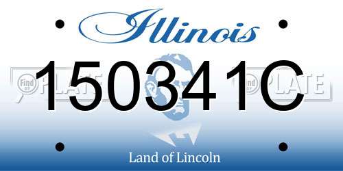 150341C Illinois License Plate