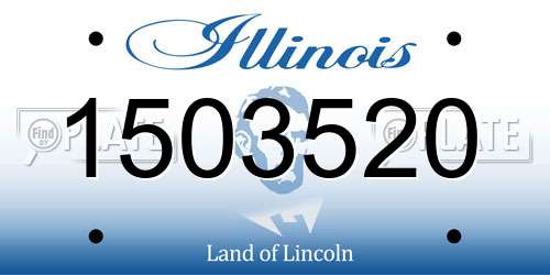 1503520 Illinois License Plate