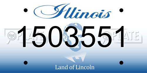 1503551 Illinois License Plate