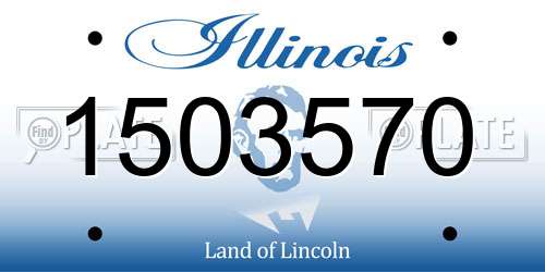 1503570 Illinois License Plate
