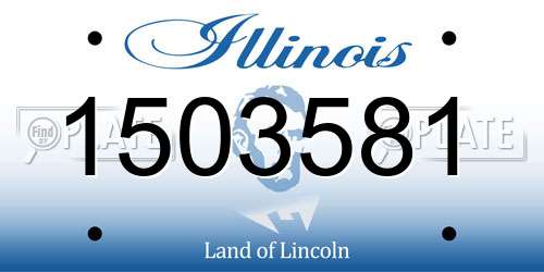 1503581 Illinois License Plate