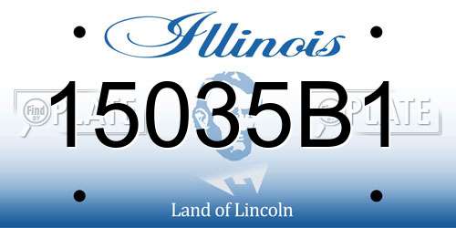 15035B1 Illinois License Plate