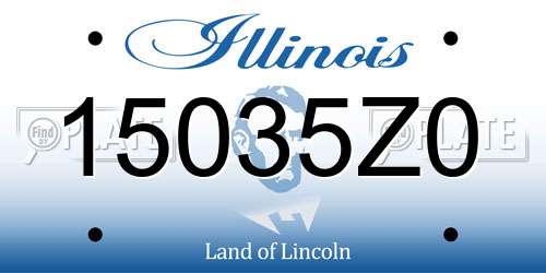15035Z0 Illinois License Plate