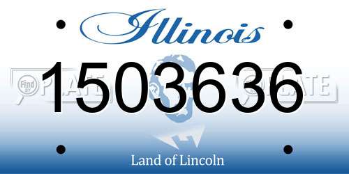 1503636 Illinois License Plate
