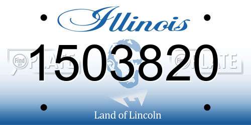 1503820 Illinois License Plate