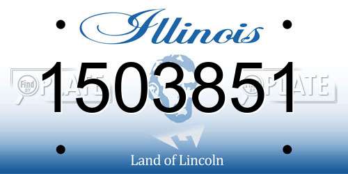 1503851 Illinois License Plate