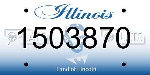1503870 Illinois License Plate