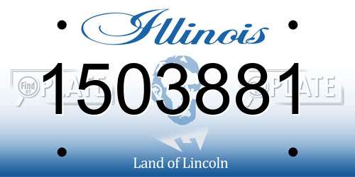 1503881 Illinois License Plate