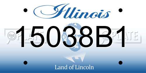 15038B1 Illinois License Plate