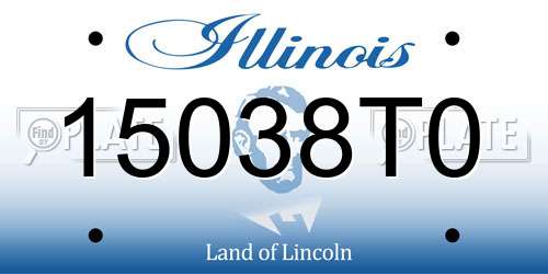 15038T0 Illinois License Plate