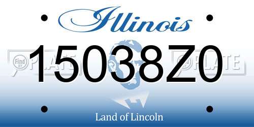 15038Z0 Illinois License Plate