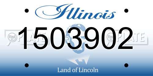 1503902 Illinois License Plate