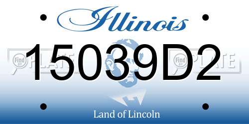 15039D2 Illinois License Plate