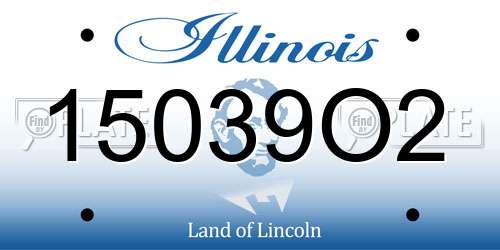 15039O2 Illinois License Plate