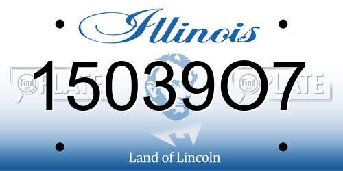 15039O7 Illinois License Plate