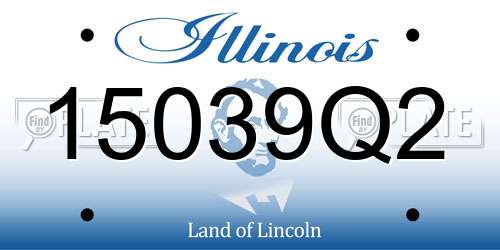15039Q2 Illinois License Plate
