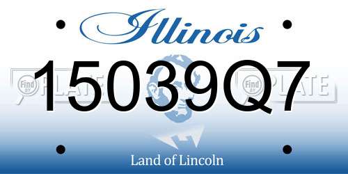 15039Q7 Illinois License Plate