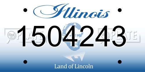 1504243 Illinois License Plate