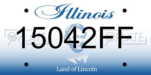 15042FF Illinois License Plate