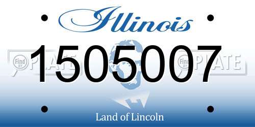 1505007 Illinois License Plate