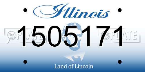 1505171 Illinois License Plate