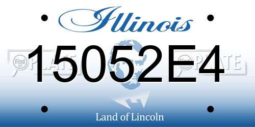 15052E4 Illinois License Plate
