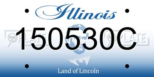 150530C Illinois License Plate
