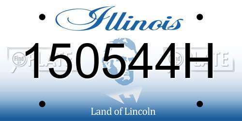 150544H Illinois License Plate