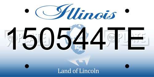 150544TE Illinois License Plate