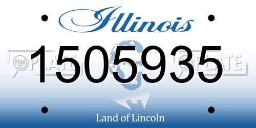1505935 Illinois License Plate
