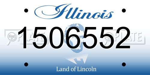 1506552 Illinois License Plate
