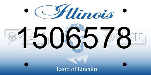 1506578 Illinois License Plate