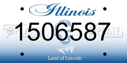 1506587 Illinois License Plate
