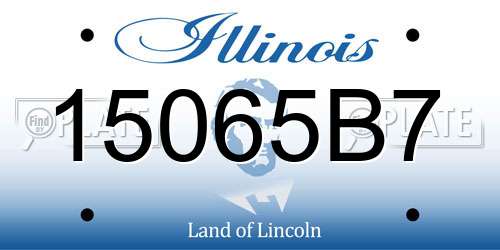 15065B7 Illinois License Plate