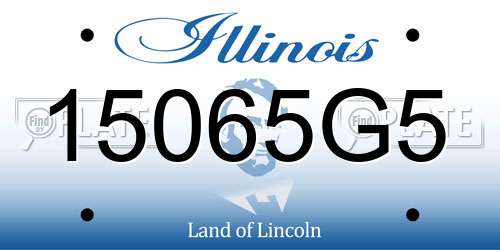 15065G5 Illinois License Plate