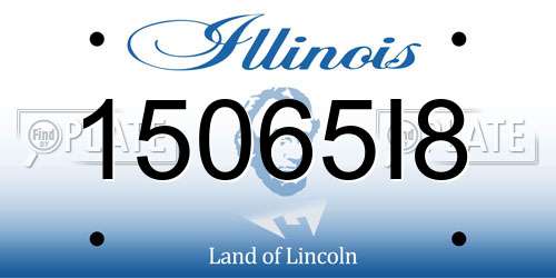 15065I8 Illinois License Plate