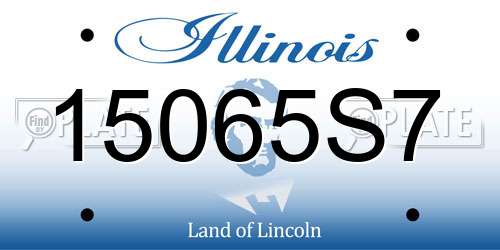 15065S7 Illinois License Plate
