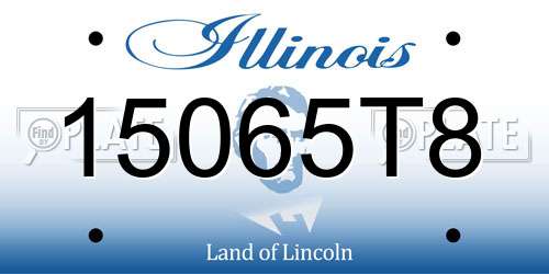 15065T8 Illinois License Plate