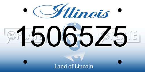 15065Z5 Illinois License Plate
