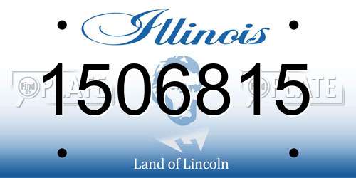 1506815 Illinois License Plate