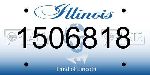 1506818 Illinois License Plate