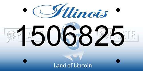 1506825 Illinois License Plate