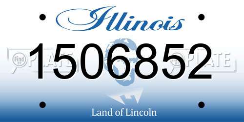 1506852 Illinois License Plate