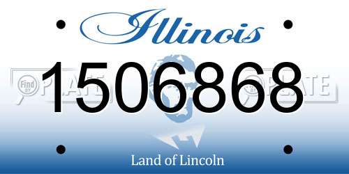 1506868 Illinois License Plate