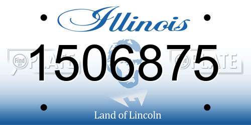 1506875 Illinois License Plate
