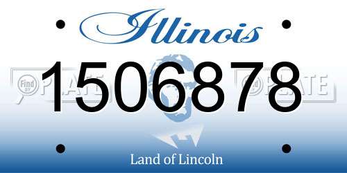 1506878 Illinois License Plate