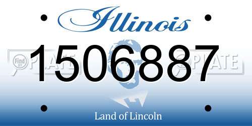 1506887 Illinois License Plate