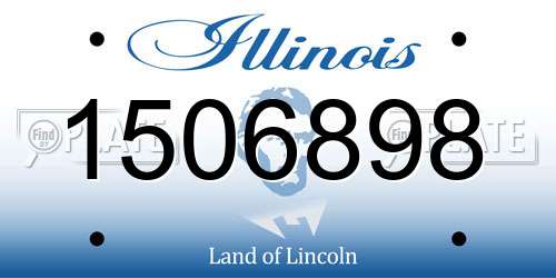 1506898 Illinois License Plate