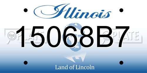 15068B7 Illinois License Plate