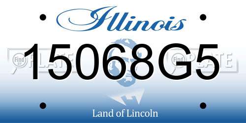 15068G5 Illinois License Plate